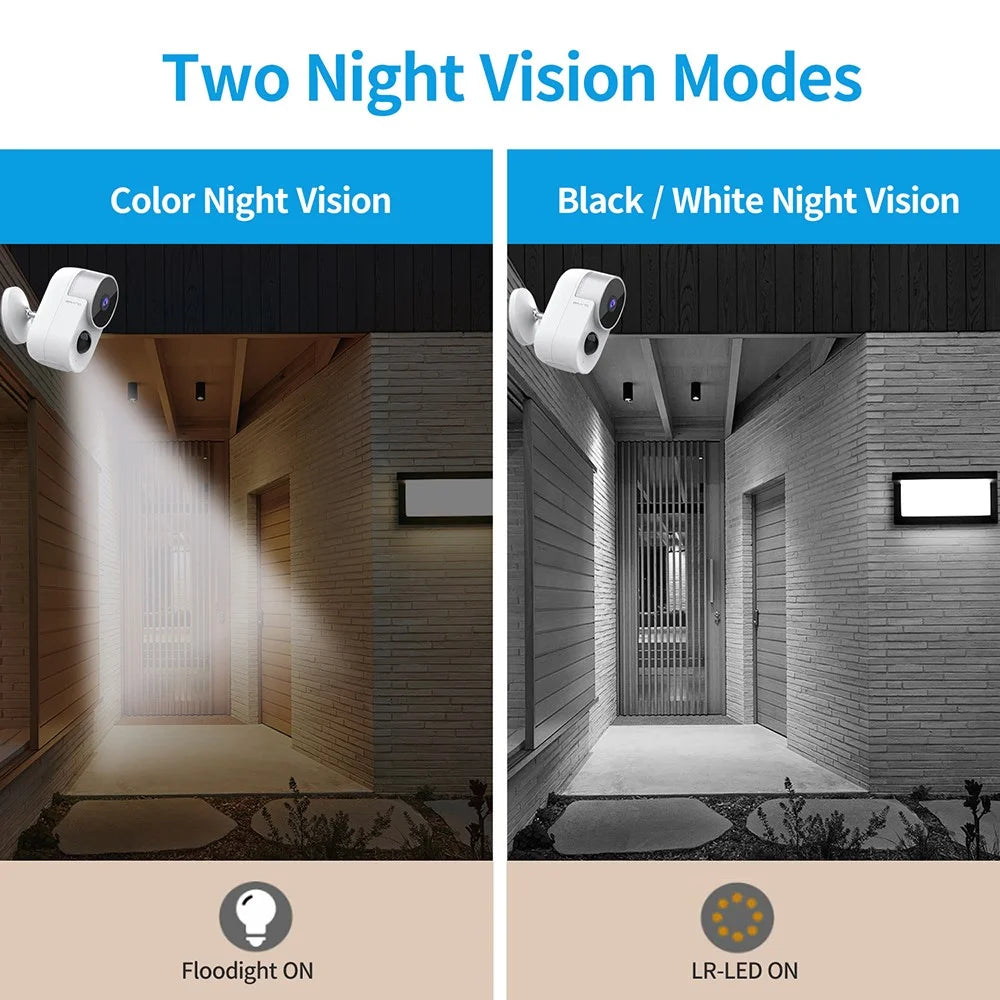 LP007 Security Camera Wireless Outdoor 1080P Night Vision Motion Detection 2-Way Talk Battery Powered WiFi Home Safety Camera - 5