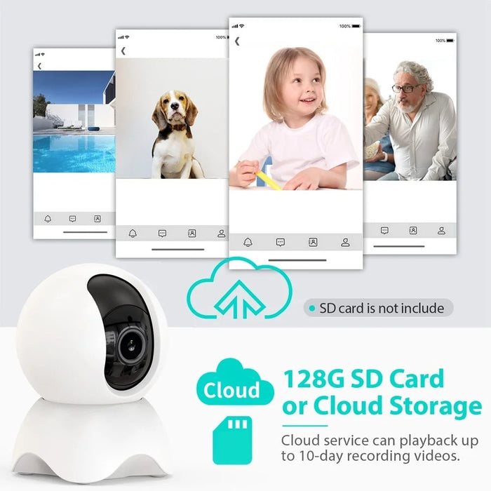 D305 Home Camera Pan Tilt 2MP Smart Security Camera HD Camera with Night Vision Function - US Plug - 4