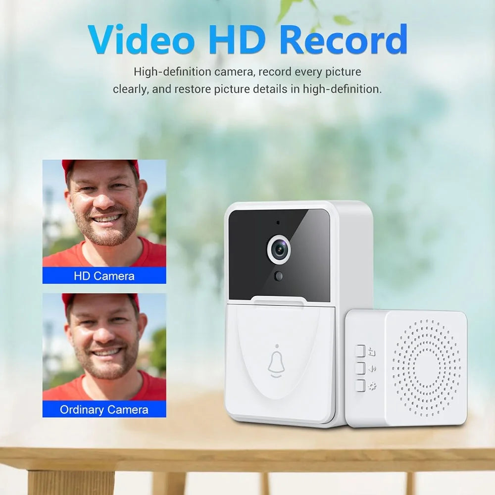 X3 Smart Doorbell Camera Mobile App Video Call Camera Monitor Voice Change Two-way Dialogue Snapshot Function Free Cloud Storage Smart Video Doorbell for Home Security - 3