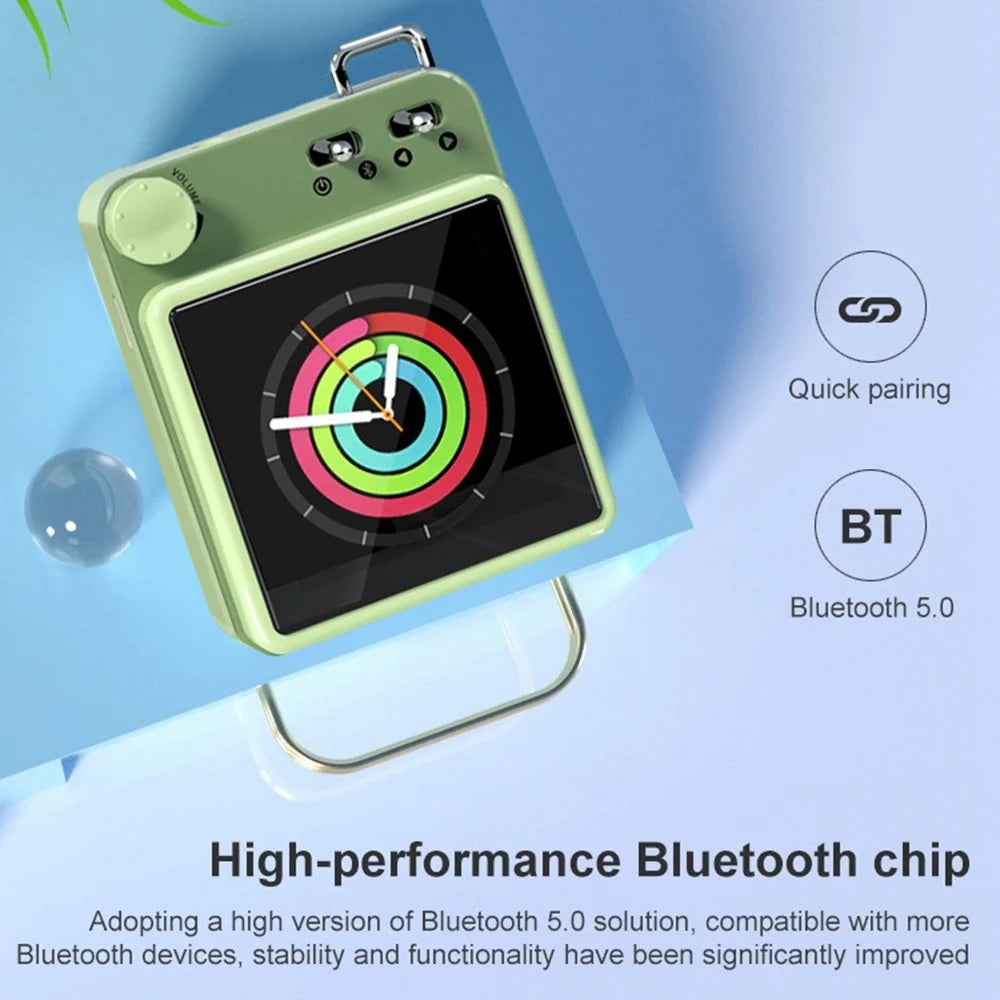 MAHDI M188 8GB Bluetooth-compatible MP3 Music Video Player Portable Ultra-Thin Player with 1.5-inch Color Screen Display Support MP3, FLAC, APE, OGG Audio Files (English Version) - Green - 4