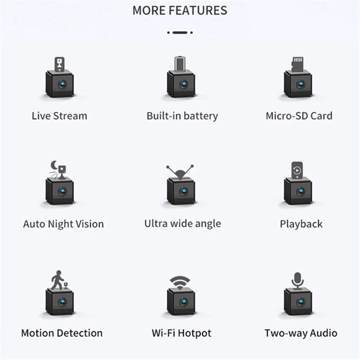 S20 Wireless Night Vision Camera 2.4G WiFi Smart Home Security Camera Support Two-Way Voice Talk - Black - 4