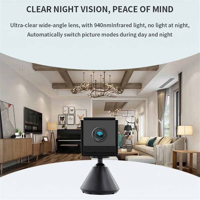S20 Wireless Night Vision Camera 2.4G WiFi Smart Home Security Camera Support Two-Way Voice Talk - Black - 7