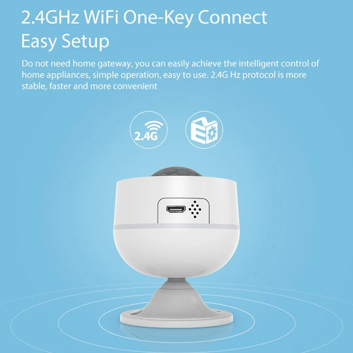 NEO NAS-PD07W 2.4GHz WiFi Motion Sensor with Temperature and Humidity Detections Indoor Human Body Infrared Sensor for Home Smart Device - 3