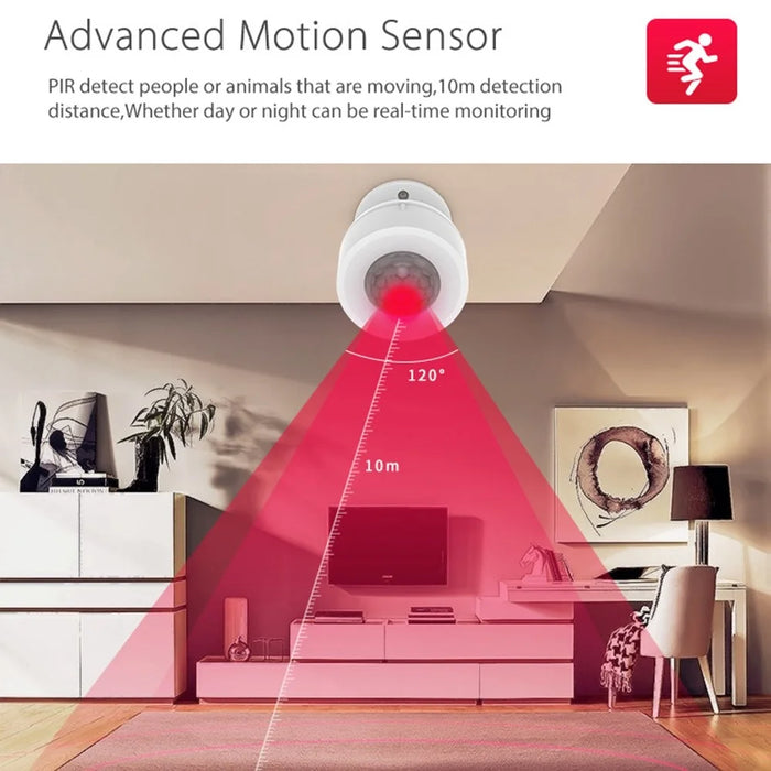 NEO NAS-PD07W 2.4GHz WiFi Motion Sensor with Temperature and Humidity Detections Indoor Human Body Infrared Sensor for Home Smart Device - 4