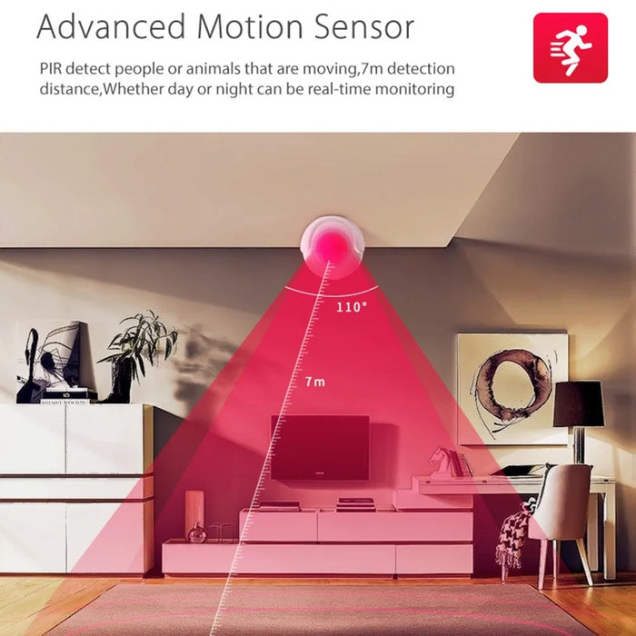 NEO NAS-PD01W Smart 2.4GHz WiFi Motion Sensor Wireless Infrared PIR Detector Support Mobile Phone Control - 4