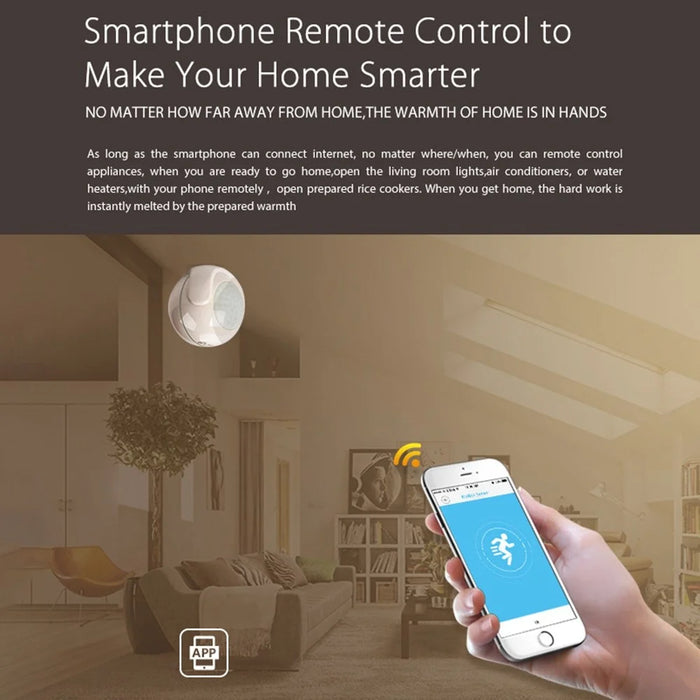 NEO NAS-PD01W Smart 2.4GHz WiFi Motion Sensor Wireless Infrared PIR Detector Support Mobile Phone Control - 5