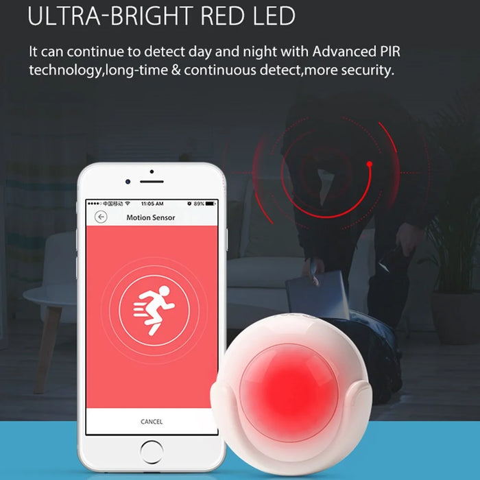 NEO NAS-PD01W Smart 2.4GHz WiFi Motion Sensor Wireless Infrared PIR Detector Support Mobile Phone Control - 7
