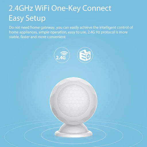 NEO NAS-PD02W Smart Wireless Infrared Sensor PIR Detector 2.4GHz WiFi Motion Sensor with Base Support Mobile Phone Control - 2