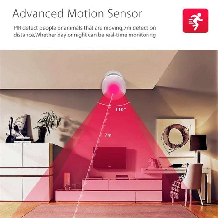 NEO NAS-PD02W Smart Wireless Infrared Sensor PIR Detector 2.4GHz WiFi Motion Sensor with Base Support Mobile Phone Control - 3