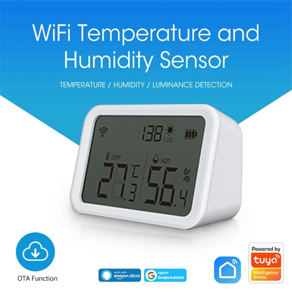 NEO NAS-TH02W Smart WiFi Temperature Humidity Monitor Wireless Luminance Sensor with APP Notification Alerts - 2