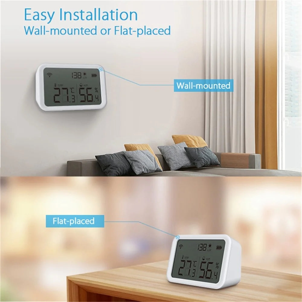 NEO NAS-TH02W Smart WiFi Temperature Humidity Monitor Wireless Luminance Sensor with APP Notification Alerts - 7