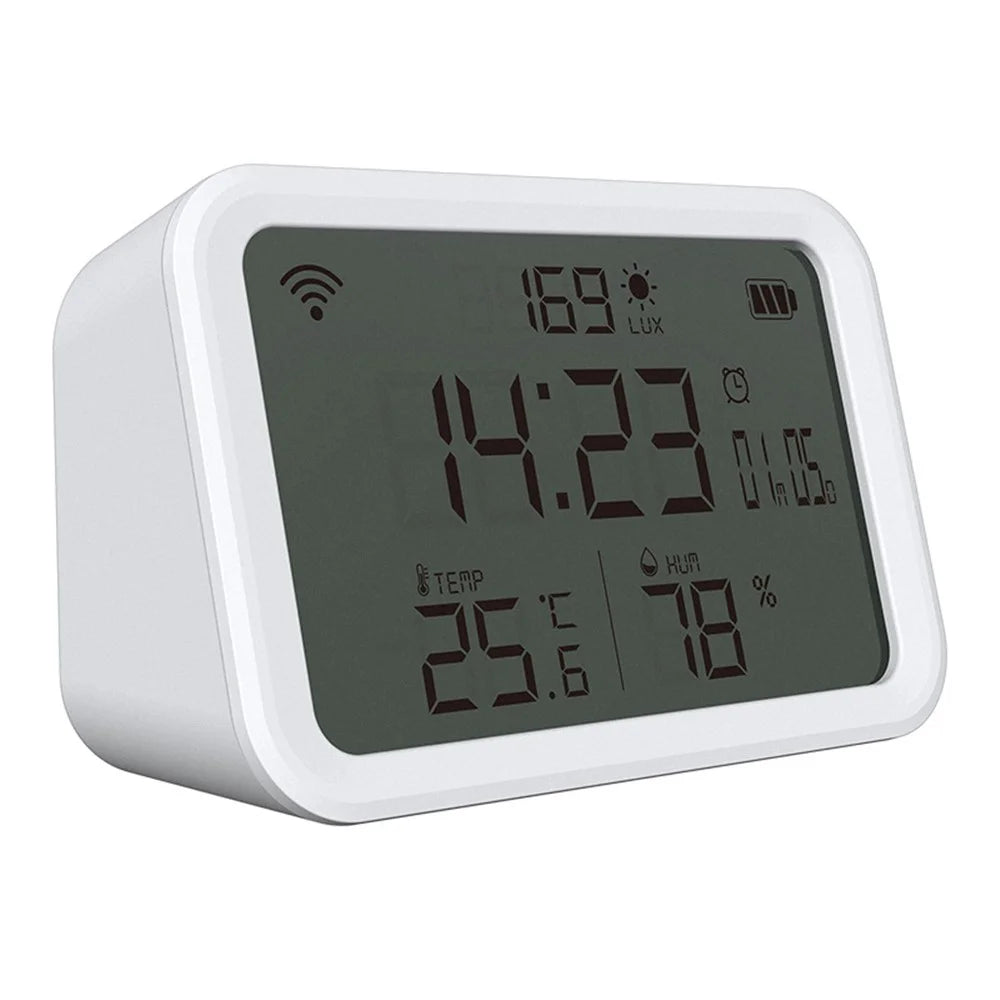 NEO NAS-CW01W 4 in 1 Multifunction Sensor Smart 2.4GHz WiFi Temperature and Humidity Detector with Dual Mode Clock / Luminance - 1