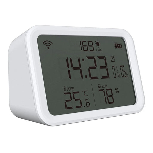 NEO NAS-CW01W 4 in 1 Multifunction Sensor Smart 2.4GHz WiFi Temperature and Humidity Detector with Dual Mode Clock / Luminance - 1