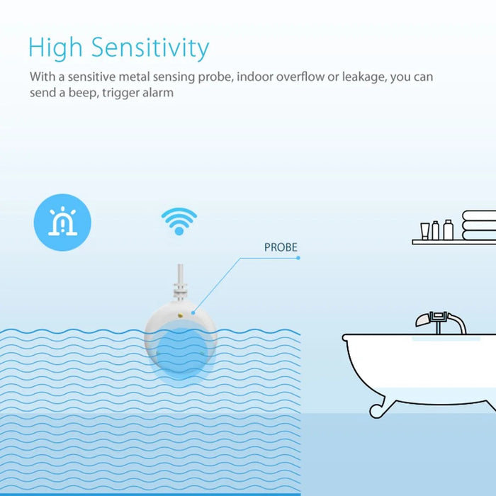 NEO NAS-WS02W WiFi Smart Water Leak Sensor Wireless Flood Sensor  Works for Tuya Smart IFTTT - 4