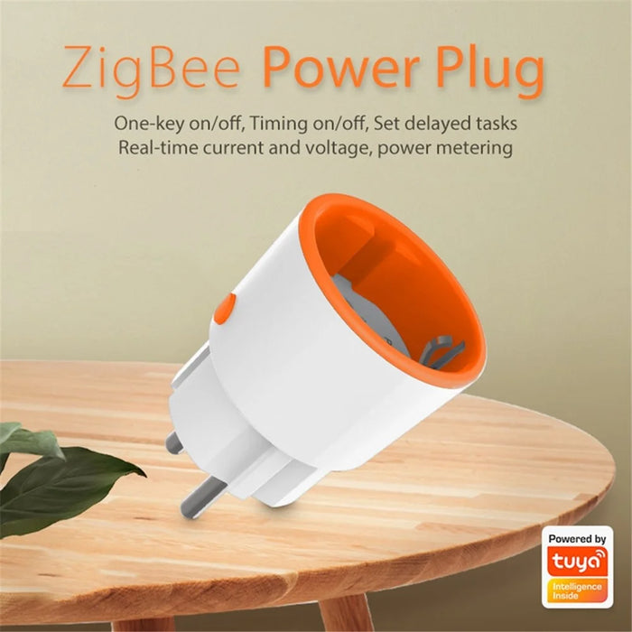 NEO NAS-WR01B Tuya ZigBee Smart Socket 16A 2.4GHz Smart Plug with Power Metering Support Smartphone Remote Control (EU Plug) - 2
