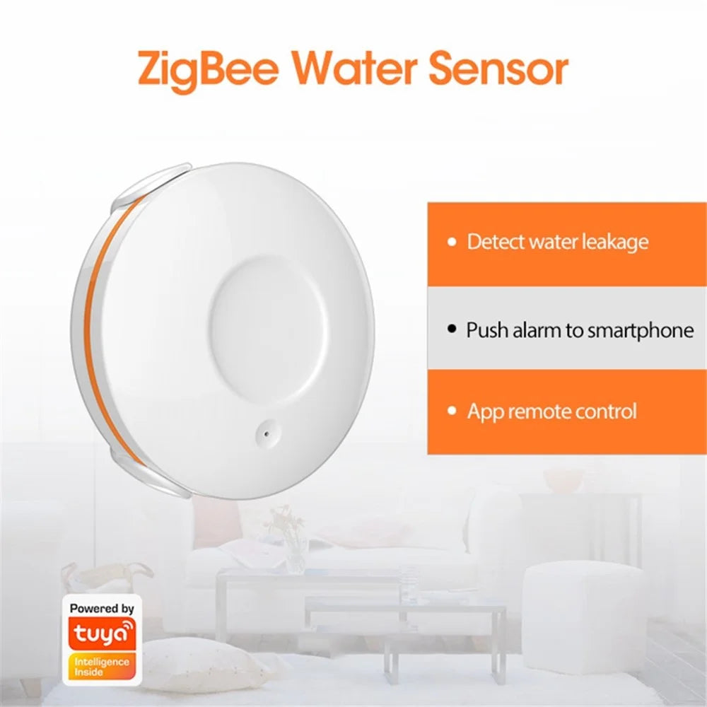 NEO NAS-WS02B Tuya ZigBee Smart Water Leak Sensor Siren Wireless Water Leak Alarm Detector for Smart Home Life - 2