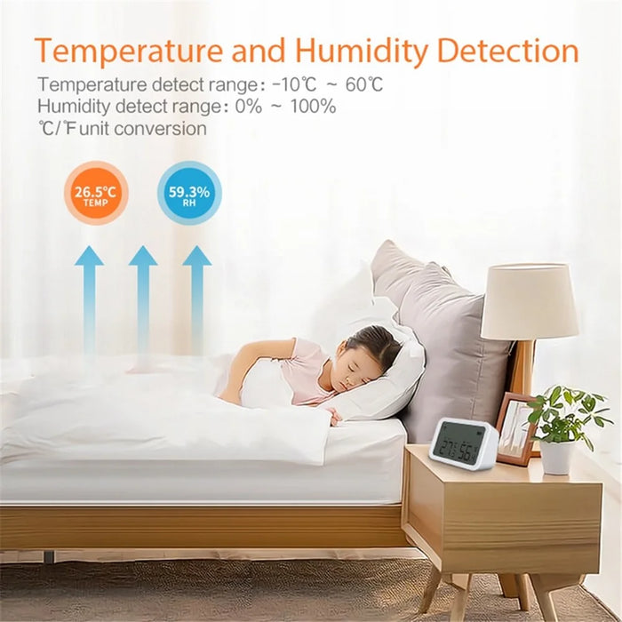 NEO NAS-TH02B Multifunction Sensor Tuya ZigBee Smart Temperature and Humidity Detector with Luminous Intensity Detection - 5