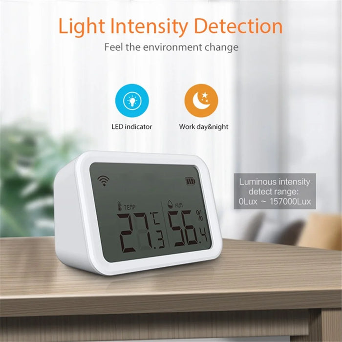 NEO NAS-TH02B Multifunction Sensor Tuya ZigBee Smart Temperature and Humidity Detector with Luminous Intensity Detection - 6