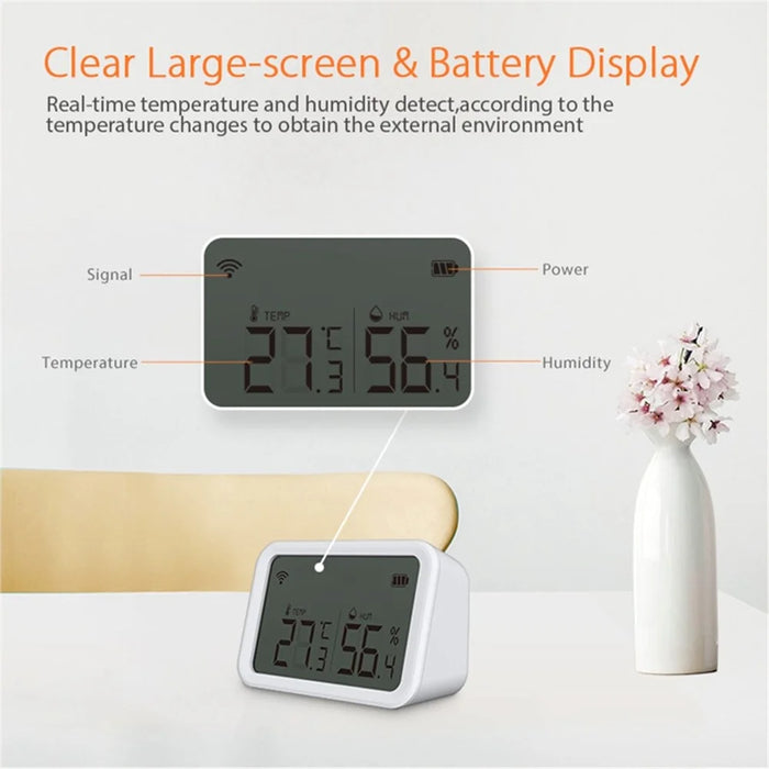 NEO NAS-TH02B Multifunction Sensor Tuya ZigBee Smart Temperature and Humidity Detector with Luminous Intensity Detection - 7