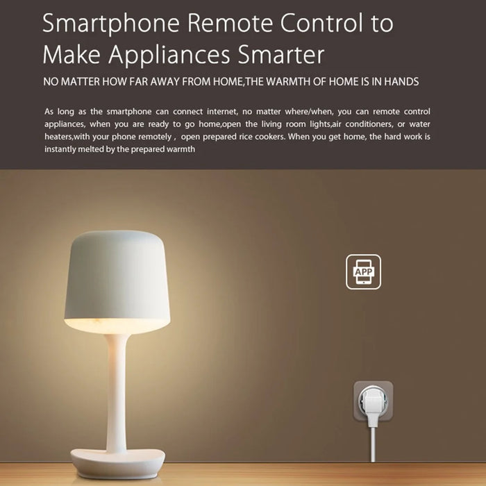 NEO NAS-WR01W-10A Smart Plug 10A Current Compatible with Alexa Google Mini Smart Outlet WiFi Socket Remote Control - EU Plug - 3