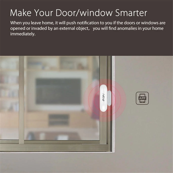 NEO NAS-DS01W Smart Wireless Door Sensor 2.4GHz WiFi Door Window Sensor Smart Home Security Devices - 4