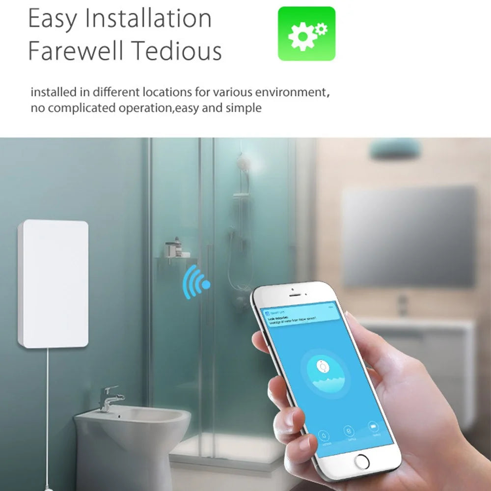 NEO NAS-WS05W WiFi Water Leak Sensor Wireless Water Leak Alarm Detector for Smart Home Life - 7