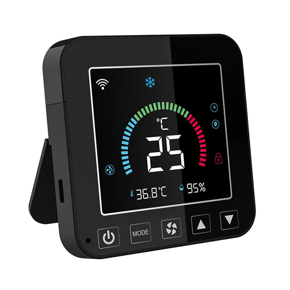 NEO NAS-RT01W WiFi Smart Air Conditioner Controller with LED Color Screen Temperature and Humidity Infrared Thermostat Air Conditioning Thermostat for Home - 1