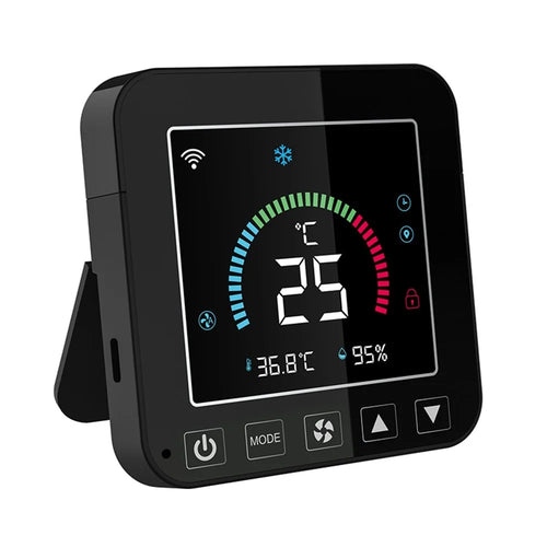 NEO NAS-RT01W WiFi Smart Air Conditioner Controller with LED Color Screen Temperature and Humidity Infrared Thermostat Air Conditioning Thermostat for Home - 1