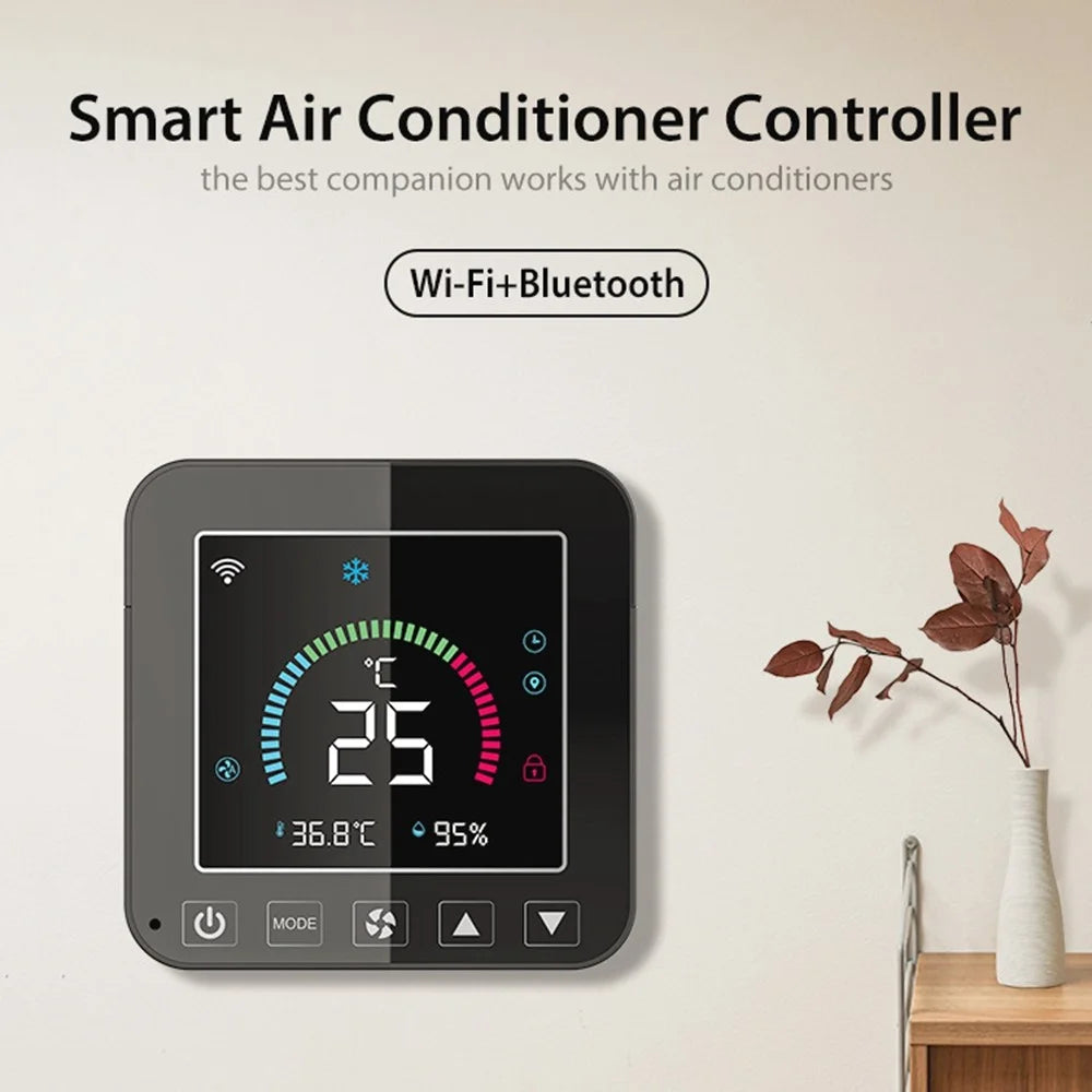 NEO NAS-RT01W WiFi Smart Air Conditioner Controller with LED Color Screen Temperature and Humidity Infrared Thermostat Air Conditioning Thermostat for Home - 2