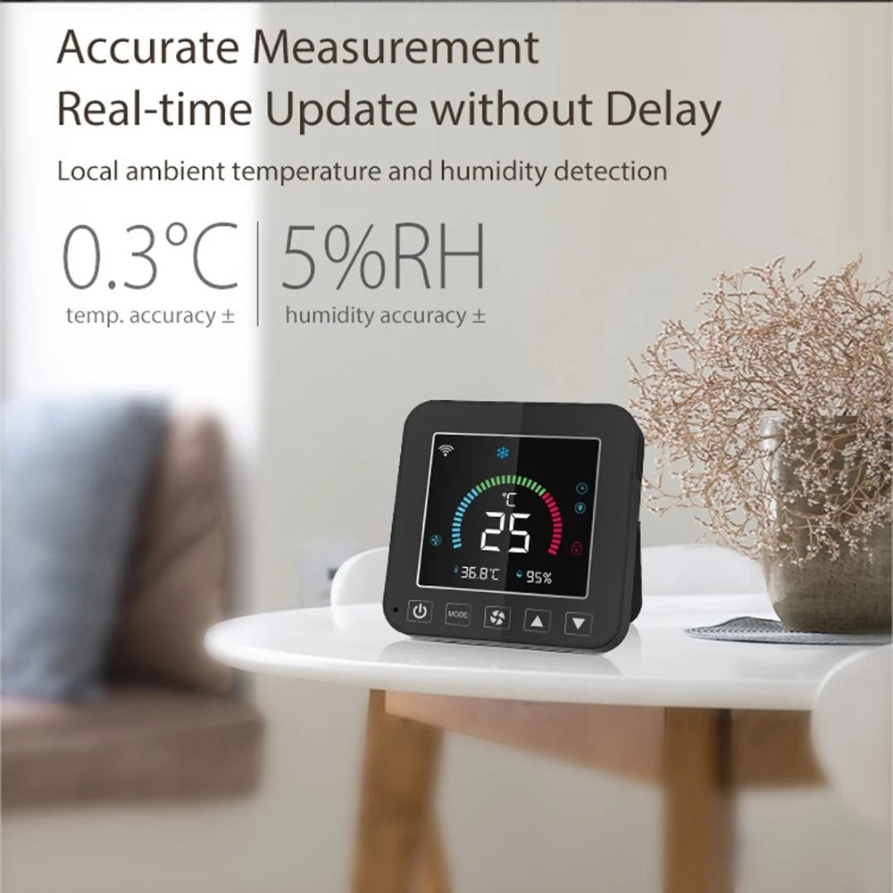 NEO NAS-RT01W WiFi Smart Air Conditioner Controller with LED Color Screen Temperature and Humidity Infrared Thermostat Air Conditioning Thermostat for Home - 6