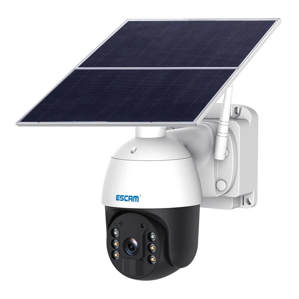 ESCAM QF724 Solar Power 3.0MP Camera Two-Way Audio Talk PIR Night Vision Surveillance PT Camera (EU Version) - 1