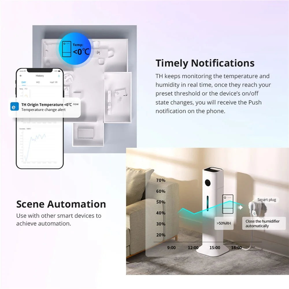 SONOFF TH Origin THR320 20A Max Smart Temperature and Humidity Monitoring Switch Temperature Humidity Sensor for Home, Swimming Pool, Greenhouse - 6