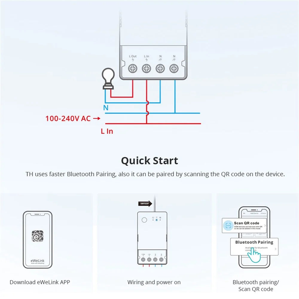 SONOFF TH Origin THR320 20A Max Smart Temperature and Humidity Monitoring Switch Temperature Humidity Sensor for Home, Swimming Pool, Greenhouse - 7