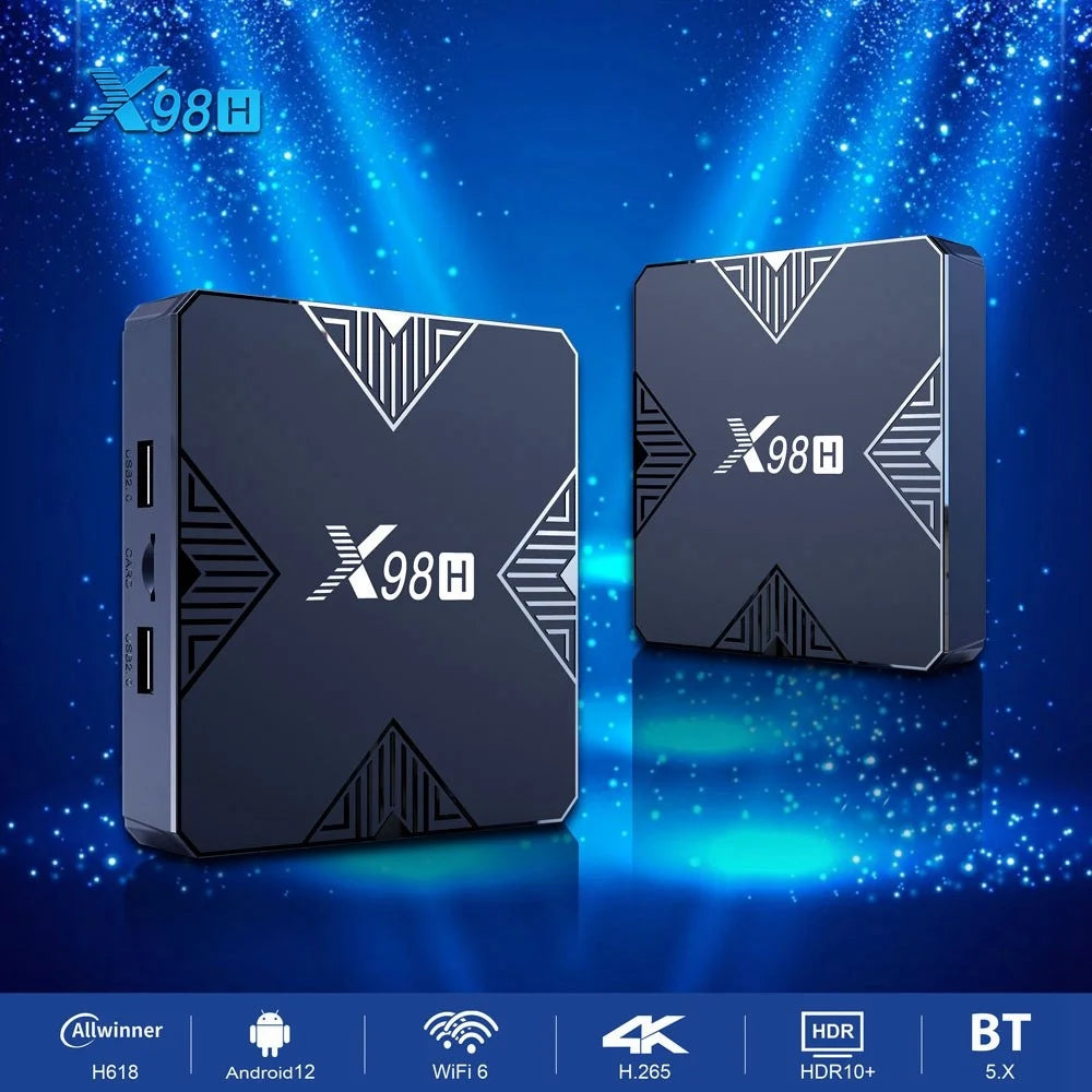 X98H Android 12.0 Smart TV Box Allwinner H618 Dual-Band Wifi6 2.4G / 5G WIFI HD 4K Media Player (2G+16G) - EU Plug - 4