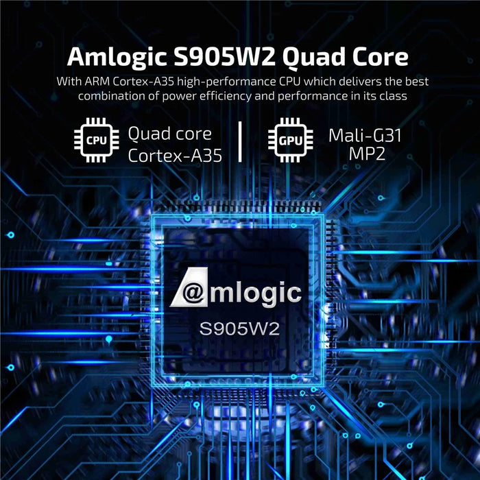 X98Q 2G+16G Smart TV Box 4K Media Player Android 11 Amlogic S905W2 4K 2.4G 5G WiFi H.265 3D Video Set Top Box Receiver - US Plug - 5