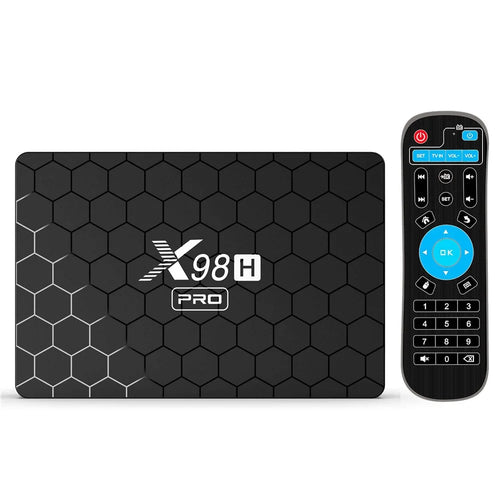 X98H Pro Android 12 Smart TV Box Allwinner H618 Quad-Core 2.4GHZ 5.8GHZ Dual-Band WiFi Support 6K Video Output Remote Control (2G+16G) - UK Plug - 1