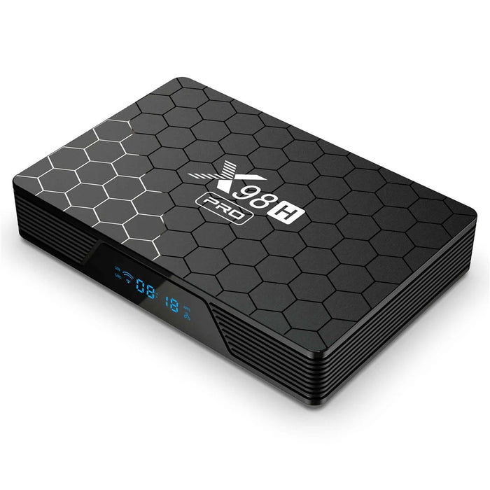 X98H Pro Android 12 Smart TV Box Allwinner H618 Quad-Core 2.4GHZ 5.8GHZ Dual-Band WiFi Support 6K Video Output Remote Control (2G+16G) - UK Plug - 2