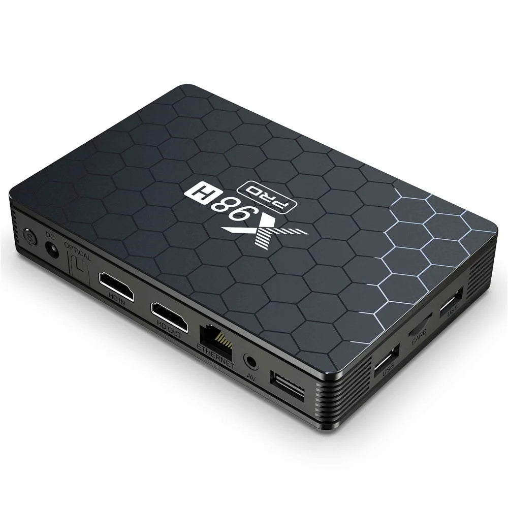 X98H Pro 2.4G / 5.8G Dual-Band WiFi6 Android 12 Smart TV Box Allwinner H618 1000M Ethernet Quad-Core 6K Video Output Media Player (4G+64G) - UK Plug - 2