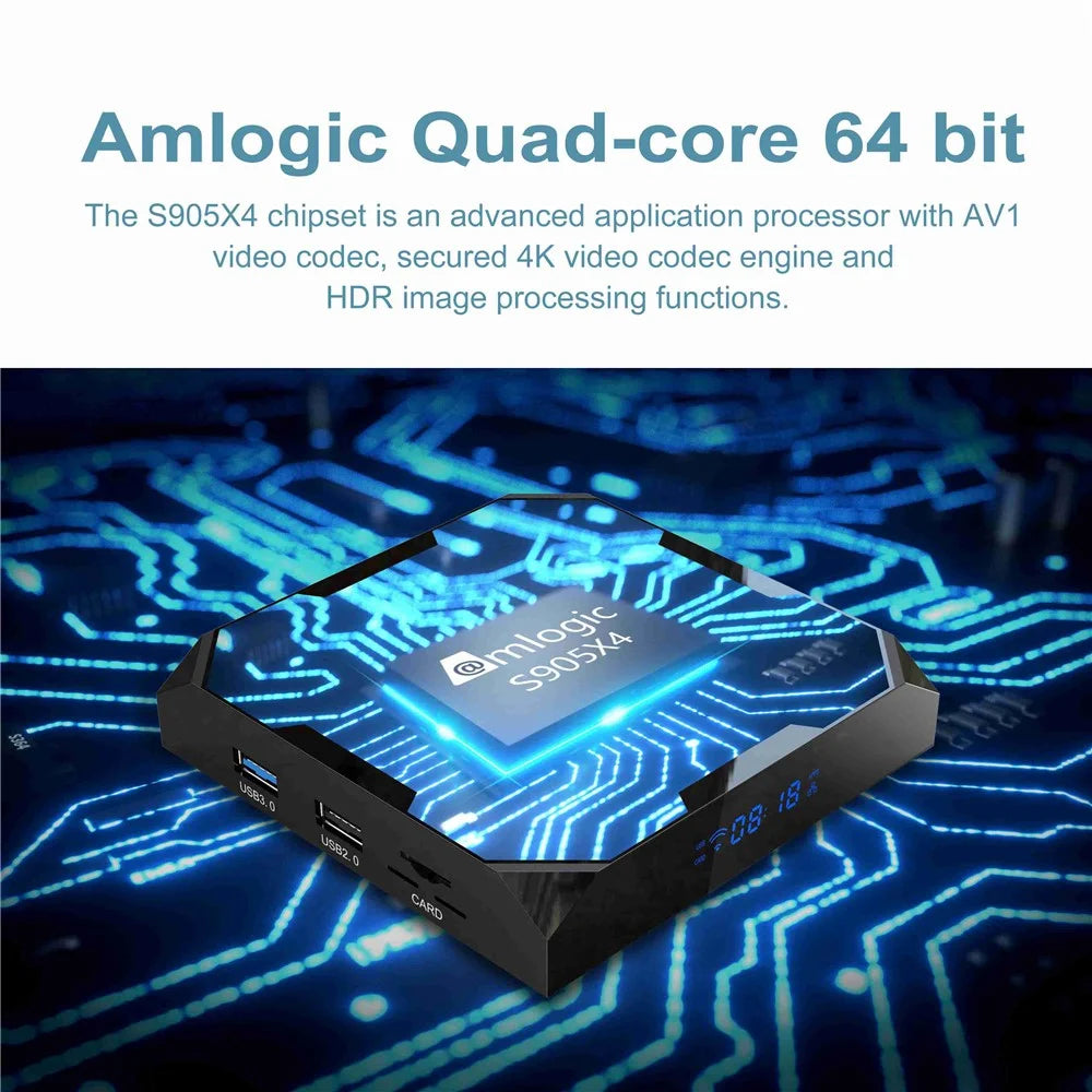 X96Max+ Ultra 2.4 / 5G Dual WiFi 8K TV Box Amlogic S905X4 Quad Core Android 11.0 4G 64G AV H.265 Media Player Set Top Box - US Plug - 4