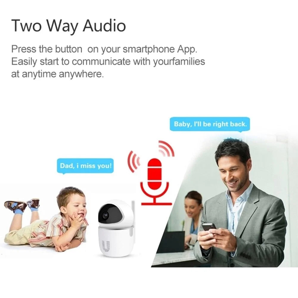 SK-ZA03 WiFi Wireless Security Camera Smart Tracking Monitor Camera 1080P (2.0MP) Webcam for Home, School, Shop - US Plug - 5