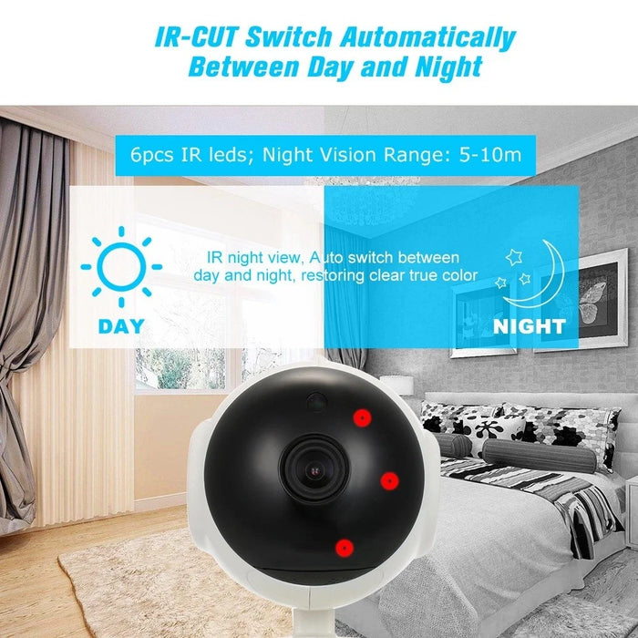 FY-H2-100 720P WiFi IP Camera Monitor Home Surveillance Two-Way Audio Wireless Webcam with Motion Detection Function - US Plug - 4