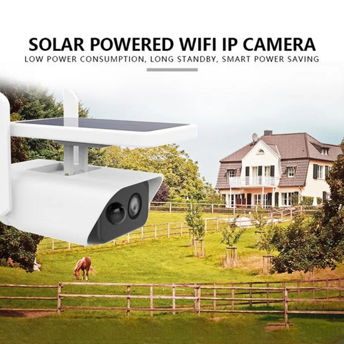 ABQ-Q1 Solar Powered Camera Wireless HD WiFi Webcam Waterproof Low Power Surveillance Camera for Home Security (Without Battery) - 6