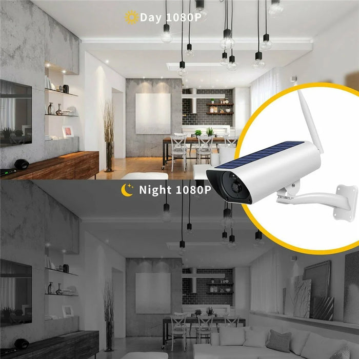 YFY Solar Powered Camera WiFi Network Webcam Waterproof Intelligent Wireless Security Camera Home Surveillance (Without Battery) - 2
