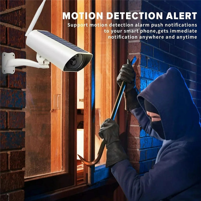 YFY Solar Powered Camera WiFi Network Webcam Waterproof Intelligent Wireless Security Camera Home Surveillance (Without Battery) - 6