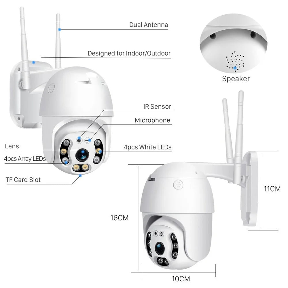 BES-P06 Home Security Camera 2MP Cam Motion Detection WiFi CCTV Camera Two-way Audio Funtion Mobile Phone Remote Control - US Plug - 6