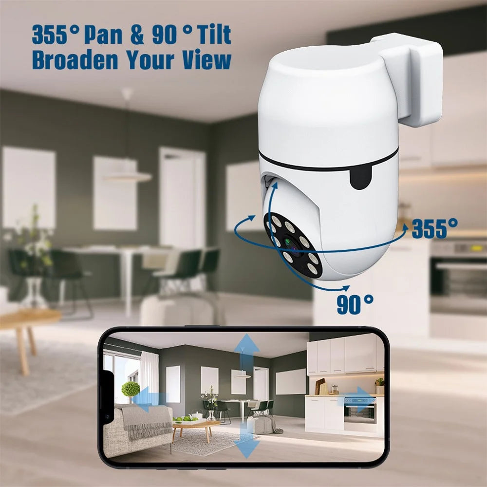 YFY Q9 2.4G / 5.8G Dual Band Surveillance Camera WiFi Mobile Phone Control Two-Way Voice Monitor Camera with Full Color Night Vision (EU Plug) - 2