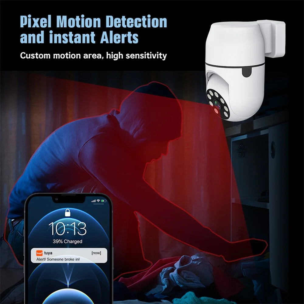 YFY Q9 2.4G / 5.8G Dual Band Surveillance Camera WiFi Mobile Phone Control Two-Way Voice Monitor Camera with Full Color Night Vision (EU Plug) - 3