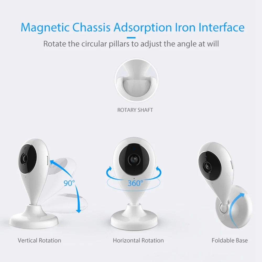 GC70 WiFi Wireless Security Camera 1080P Camera Monitor IR Night Vision Video Surveillance Device for Home - US Plug - 2