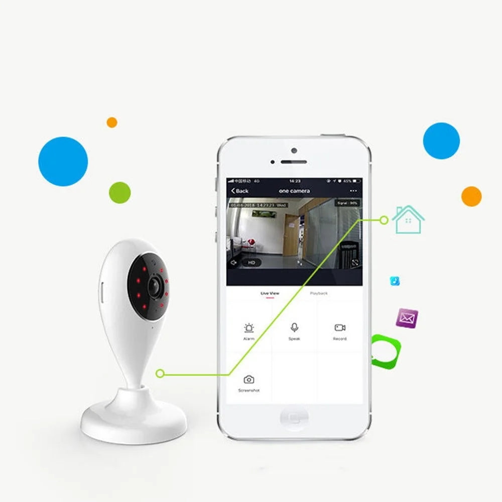 GC70 WiFi Wireless Security Camera 1080P Camera Monitor IR Night Vision Video Surveillance Device for Home - US Plug - 6