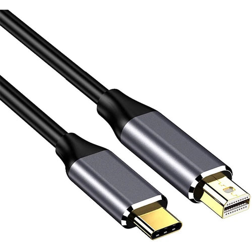 1.8m Type-C to Mini DP Compatible with Thunderbolt 3 Cord Mini Displayport 4K / 60Hz HD Video Cable for TV Monitor Projector - 1